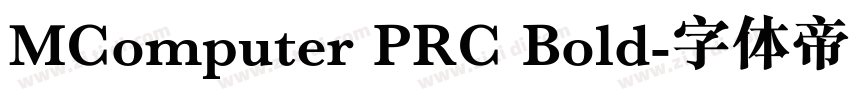 MComputer PRC Bold字体转换